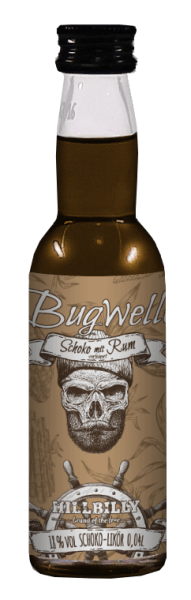 HILLBILLY Bugwelle Schoko mit Rum verfeinert Shot-Würfel (25 St.) • 18%vol. • 25 x 0,04l